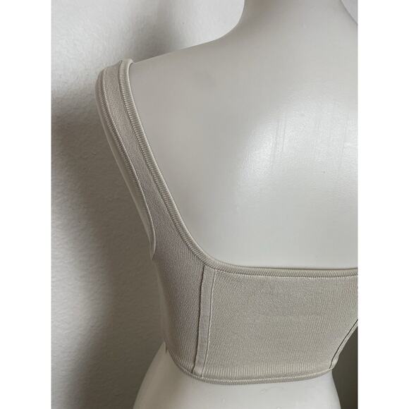 Aritzia Babaton Tank Top Sculpt Bustier Corset Knit Asymmetric - Picture 5 of 8
